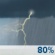 This Afternoon: A chance of rain showers before 4pm, then showers and thunderstorms. Cloudy. High near 77, with temperatures falling to around 69 in the afternoon. South southeast wind around 6 mph. Chance of precipitation is 80%. New rainfall amounts between a quarter and half of an inch possible. This Afternoon: Showers And Thunderstorms